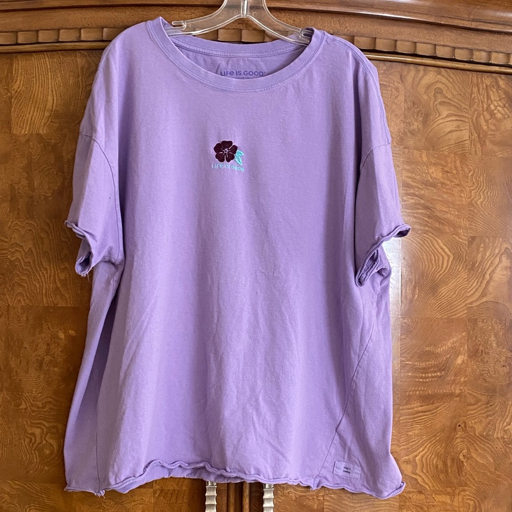 LIFE IS GOOD Purple T-Shirt Size XXL RARE Style ($40)